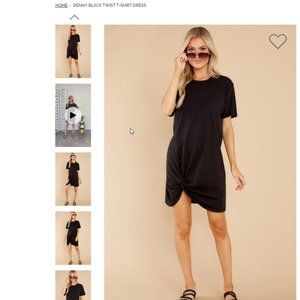 Denny Black Twist T-Shirt Dress, Z Supply